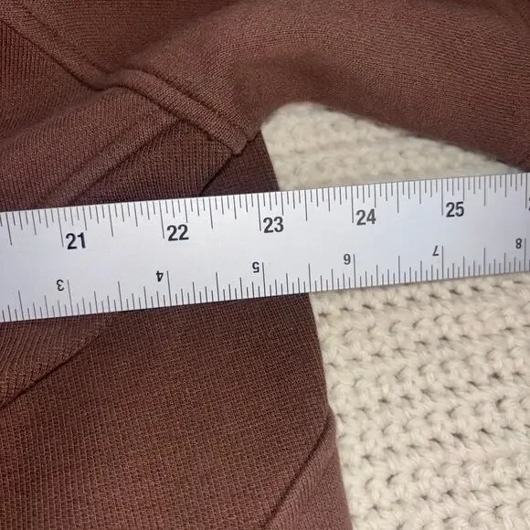 Lululemon Scuba Oversized Hoodie Women's XL/XXL Brown 1/2 Zip Cropped Active - Picture 6 of 13